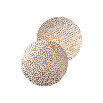 Lámpara De Pared Yosma-13646 Oro Blanco Metal 21x21x15 Cm