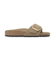 birkenstock para mujer 1030467 sandalias de piel madrid big buckle ajuste estrecho marron claro 38 plano ninguno casual