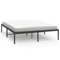 cama matrimonial  cama para adultos  estructura de cama de metal negro 160x200 cm