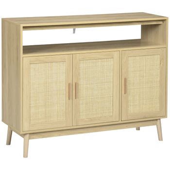 Aparador de cocina 120x40x97 cm madera natural