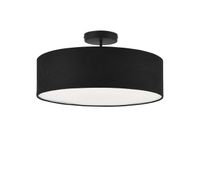 luxpro lampara de techo - missouri 30 x 45 cm diseno - luz - interior - soporte cuadrado - plastico - efecto textil - negro  blanco