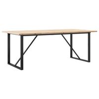 mesa de comedor  mesa de cocina marco o madera maciza pino acero 200x100x755cm