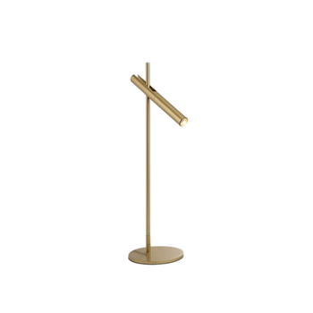 Lámpara De Mesa Sniper - Metálica, Color Dorado, Cabezal Ajustable, 57 Cm De Altura, 6 W, Regulable, 3000 K, 480 Lm - Perenz