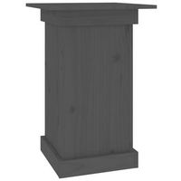 soporte para plantas madera maciza de pino gris 40x40x60 cm vidaxl