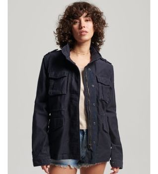 Superdry para mujer. W5011524A Chaqueta Vintage M65 marino (S), Casual, Algodón, Manga larga