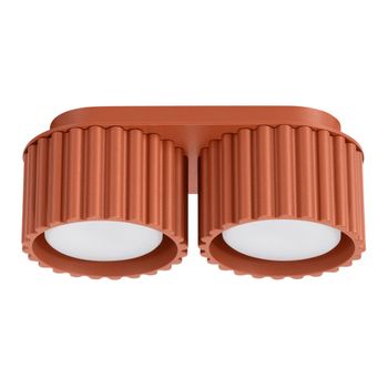 Lámpara de techo ocre rojo aluminio alt. 12 cm