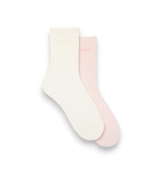 HUGO para mujer. 50566511 Set 2 Pares de Calcetines Uni Logo blanco, rosa (39-42), Homewear, Algodón