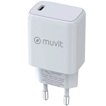 Muvit for Change Cargador Tipo-C PD 30W Blanco