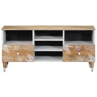mueble tv  mueble de salon  mesa de tv madera maciza de mango 100x335x46 cm
