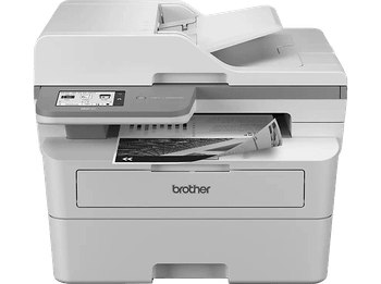 Impresora multifunción láser - Brother MFC-L2960DW, Impresión doble cara, Monocromo, WiFi, Fax, Pantalla LCD táctil, Blanco