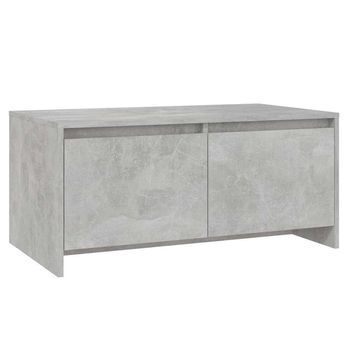 Mesa De Centro Madera De Ingeniería Gris Hormigón 90x50x41,5 Cm Vidaxl