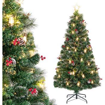 Árbol De Navidad Nevado 180 Cm Costway Arbol De Navidad Con Luces Incorporadas (180 Cm)