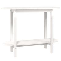 mesa consola de madera maciza de pino blanco 110x40x80 cm vidaxl