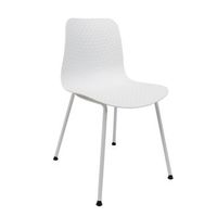 silla de diseno moderno fabricada en polipropileno para comedor - 80 x 445 x 54 cm - blanco