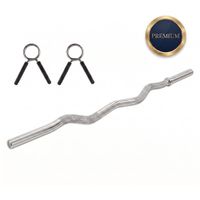 barra de pesas 30mm - modelos recta y curl z - barra de musculacion y body pump para discos estandar entrenamiento de fuerza en casa
