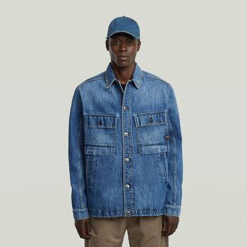 G-Star Raw Cazadora vaquera D26462-D788 MOSA OVERSHIRT-H127 WORN IN WATERWAYS para hombre