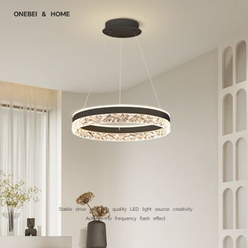 Candelabro LED moderno para sala de estar, comedor, dormitorio, anillo de estudio, lámpara colgante de techo, lámpara de iluminación decorativa para habitación
