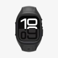 funda spigen liquid air pro  correa para apple watch 10 46mm negra silicona