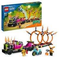 lego city - desafio acrobatico camion y anillos de fuego  6 anos - 60357