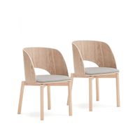 pack 2 sillas de comedor natural