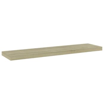 Pack 4 uds estante estantería madera marrón 40x10x1,5cm