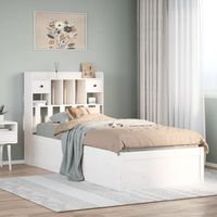 cama individual  cama de adulto  estructura de cama sin colchon madera maciza blanca 90x190 cm cfw339744