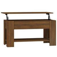 mesa de centrormesa auxiliarrmesa de cafe madera contrachapada marron roble 101x49x52 cm