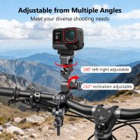 soporte de camara de accion estable y antivibraciones puluz professional gimbal de 3 ejes para motocicletas y bicicletas soporte de manillar de aleacion de aluminio