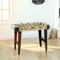 mesa de futbolin sportnow de mdf acero 92x75x71 cm natural
