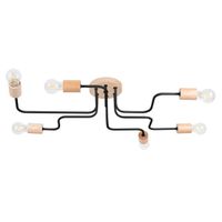 lampara zano negro 6 luces