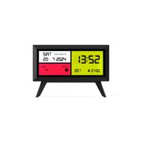 reloj despertador lcd negro