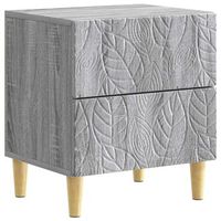 mesita de noche sonoma gris 43 x 345 x 48 cm vidaxl