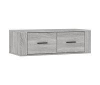 mueble tv - mesa de tv colgante madera contrachapada gris sonoma 80x36x25 cm