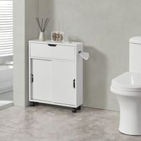 mueble de bano kempele carrito aglomerado 67 x 52 x 17 cm - blanco encasa
