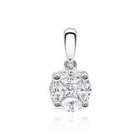 colgante de diamantes en oro blanco de 18 quilates aprox 040 quilates