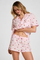 hunkemoller pantalones cortos de pijama rosa