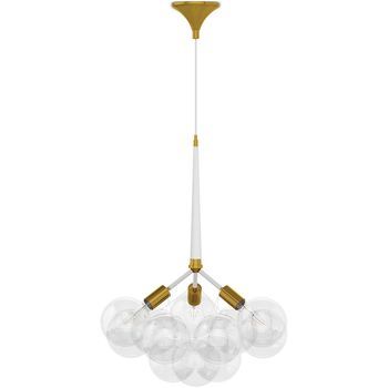 Lámpara De Techo Bolas De Cristal  - Lámpara Colgante De Diseño - Glaub Blanco