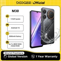 telefono inteligente doogee m30 8000 mah pantalla de 688 48 gb de ram 6 gb  42 gb 256 gb de rom camara de 64 mp altavoz de 135 db android 16 nfc