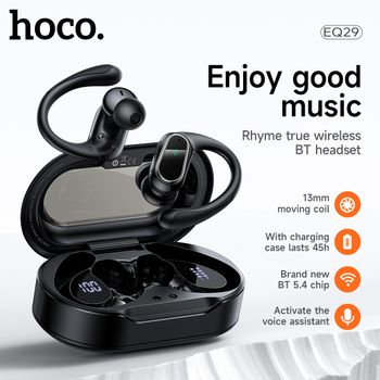 HOCO-auriculares inalámbricos con gancho para la oreja, cascos deportivos con pantalla Digital, caja de carga, música HiFi, uso cómodo, 5,4
