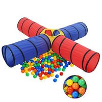 tunel de juegos para ninos con 250 bolas multicolor vidaxl