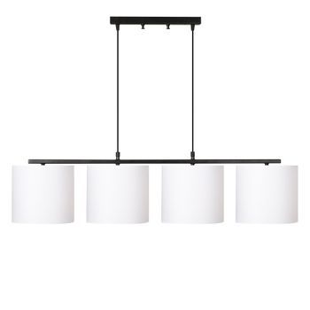 Lámpara De Techo Valiz-4716 Blanco Negro Metal Tela 110x25x120 Cm