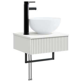 Lavabo De Lavado Montado En La Pared Blanco 40 X 35 X 39 Cm Vidaxl