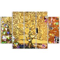legendarte - cuadro lienzo impresion digital - el arbol de la vida - gustav klimt - decoracion pared cm 150x100 tipo a2 5 paneles