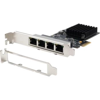 Tarjeta de red Exsys EX-6083 PCI Express x1 1 Gbit/s 4 puertos RJ45 Low Profile