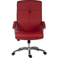 hoxton leather tilting executive chair - red red