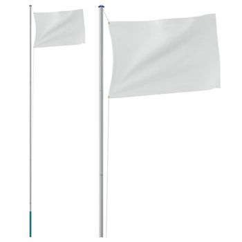 Mástil De Bandera Modular Aluminio Plateado 6,08 M Vidaxl
