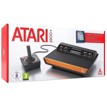 Atari 2600 Plus Retro Sobremesa Negro Naranja Incluye Joystick y Cartucho 10 en 1