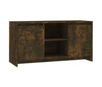 mueble de tv madera de ingenieria roble ahumado 102x375x525cm