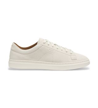 BOSS para hombre. 50563162 Zapatillas de Piel Kieran blanco roto (43), Plano, Cordones, Casual