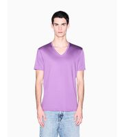 ax armani exchange para hombre 8nzt75zja5zua151 camiseta escote v lila xxl casual algodon manga corta